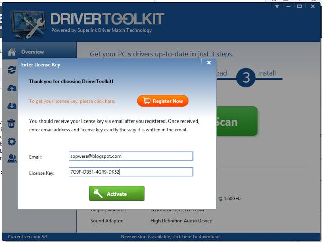 driver download license key free